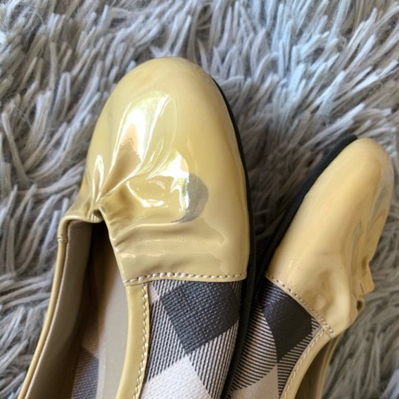 BURBERRY patent leather nova check ballet … - Picture 9 of 10
